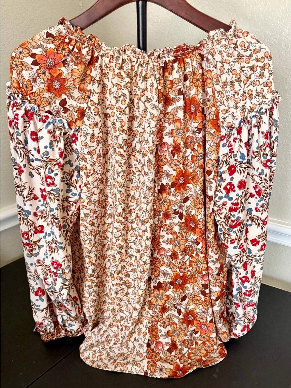 Umgee mixed print blouse size large - Picture 8 of 10